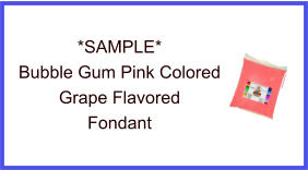 Bubble Gum Pink Grape Fondant Sample