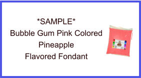 Bubble Gum Pink Pineapple Fondant Sample