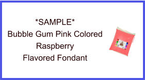 Bubble Gum Pink Raspberry Fondant Sample