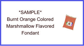Burnt Orange Marshmallow Fondant Sample