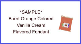 Burnt Orange Vanilla Fondant Sample