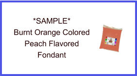 Burnt Orange Peach Fondant Sample