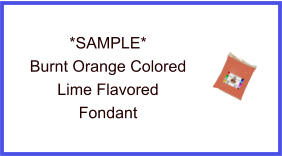 Burnt Orange Lime Fondant Sample