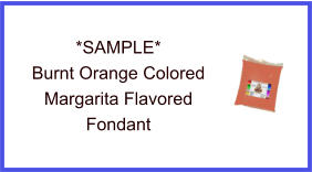 Burnt Orange Margarita Fondant Sample