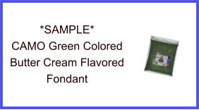 CAMO Green Butter Cream Fondant Sample