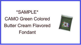 CAMO Green Butter Cream Fondant Sample