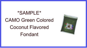 CAMO Green Coconut Fondant Sample