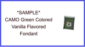 CAMO Green Vanilla Fondant Sample