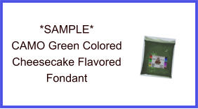 CAMO Green Cheesecake Fondant Sample
