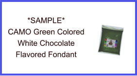 CAMO Green White Chocolate Fondant Sample