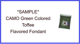 CAMO Green Toffee Fondant Sample