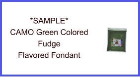 CAMO Green Fudge Fondant Sample