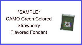 CAMO Green Strawberry Fondant Sample