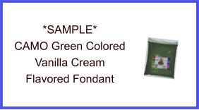 CAMO Green Vanilla Cream Fondant Sample