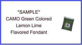 CAMO Green Lemon Lime Fondant Sample