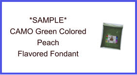 CAMO Green Green Peach Fondant Sample