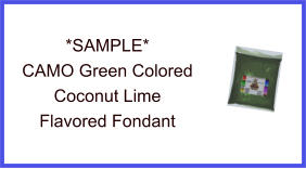 CAMO Green Coconut Lime Fondant Sample