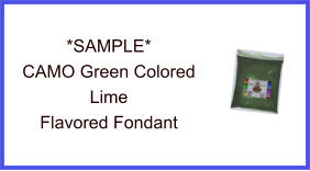 CAMO Green Lime Fondant Sample