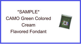 CAMO Green Cream Fondant Sample