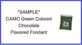 CAMO Green Chocolate Fondant Sample