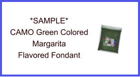 CAMO Green Margarita Fondant Sample