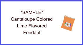 Cantaloupe Lime Fondant Sample