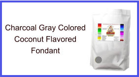 Charcoal Gray Coconut Fondant