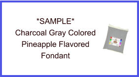 Charcoal Gray Pineapple Fondant Sample