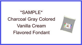 Charcoal Gray Vanilla Fondant Sample