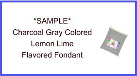 Charcoal Gray Lemon Lime Fondant Sample