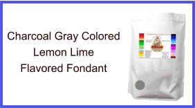 Charcoal Gray Lemon Lime Fondant