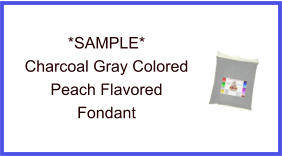 Charcoal Gray Peach Fondant Sample