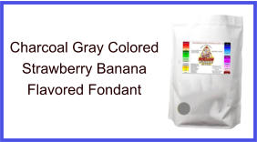 Charcoal Gray Strawberry Banana Fondant