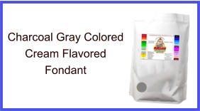 Charcoal Gray Cream Fondant