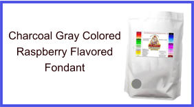 Charcoal Gray Raspberry Fondant