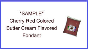 Cherry Red Butter Cream Fondant Sample