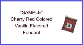 Cherry Red Vanilla Fondant Sample