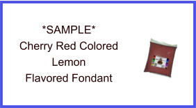 Cherry Red Lemon Fondant Sample
