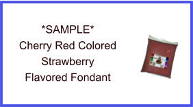 Cherry Red Strawberry Fondant Sample