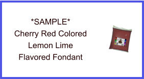 Cherry Red Lemon Lime Fondant Sample