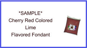 Cherry Red Lime Fondant Sample