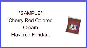 Cherry Red Cream Fondant Sample