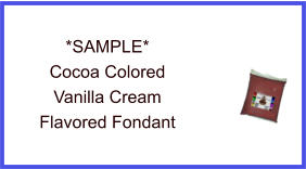 Cocoa Vanilla Cream Fondant Sample