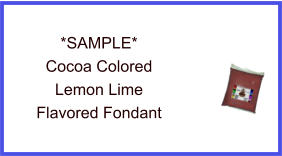 Cocoa Lemon Lime Fondant Sample
