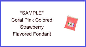 Coral Pink Strawberry Fondant Sample