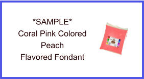 Coral Pink Peach Fondant Sample