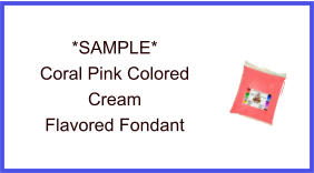 Coral Pink Cream Fondant Sample