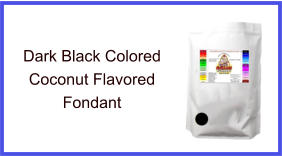 Dark Black Coconut Fondant
