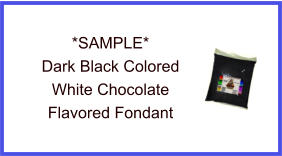Dark Black White Chocolate Fondant Sample