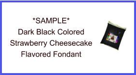 Dark Black Strawberry Cheesecake Fondant Sample